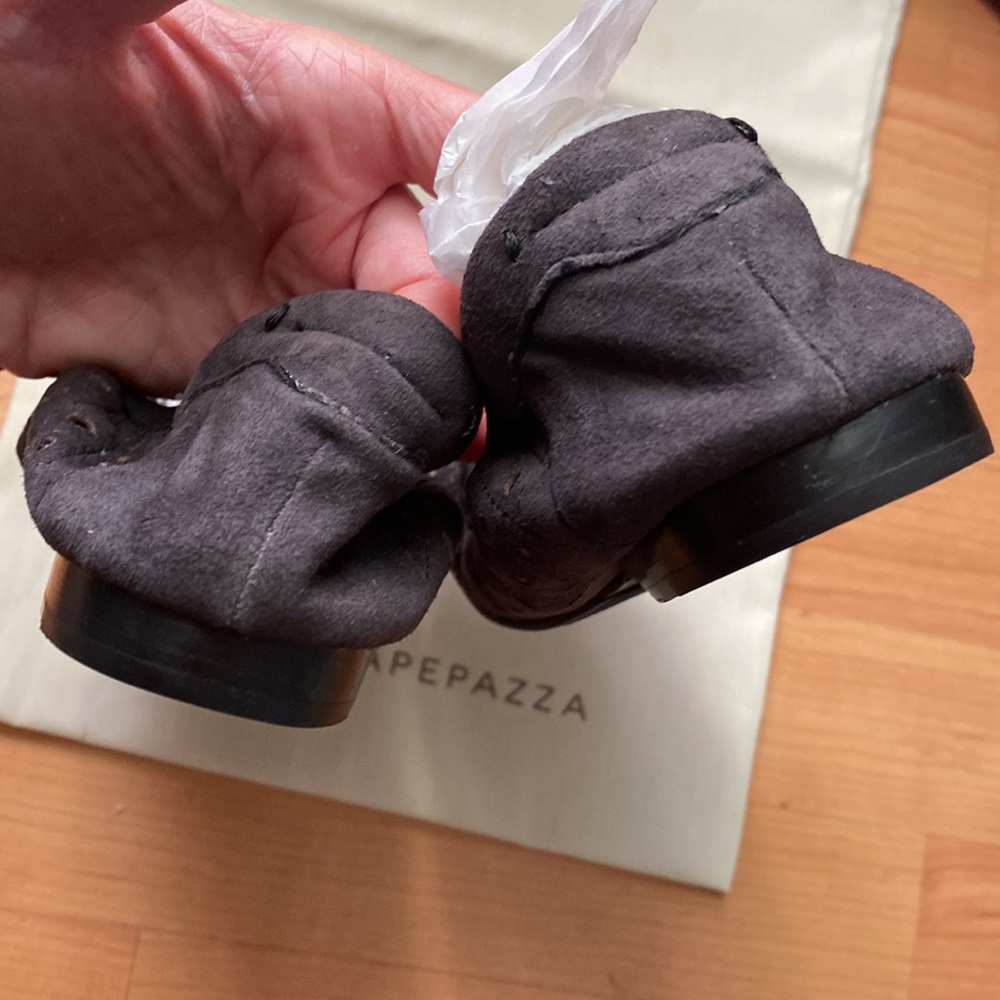 Apepazza Charcoal Suede Jeweled Flats View 6